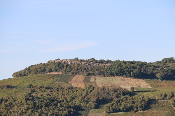 Eperon rocheux du Chatelet vu depuis Saint-Denis-de-Vaux